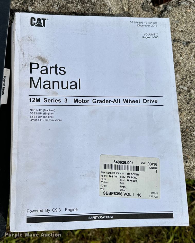 image for item DP6678 2016 Caterpillar  12M3 AWD motor grader