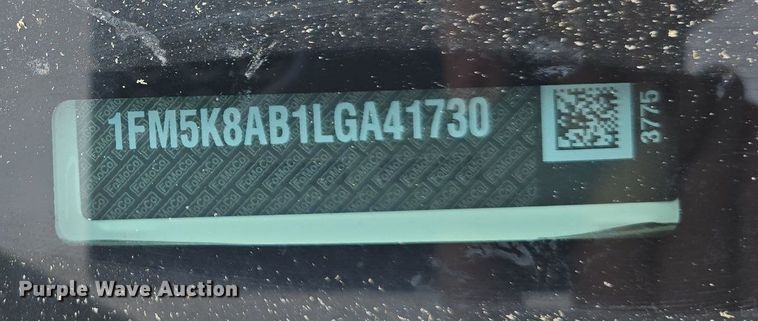 image for item DQ4618 2020 Ford Explorer Police Interceptor  SUV