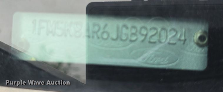 image for item DQ4619 2018 Ford Explorer Police Interceptor  SUV