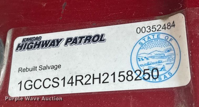 image for item DQ6952 1987 Chevrolet  S10 Ext. Cab pickup truck