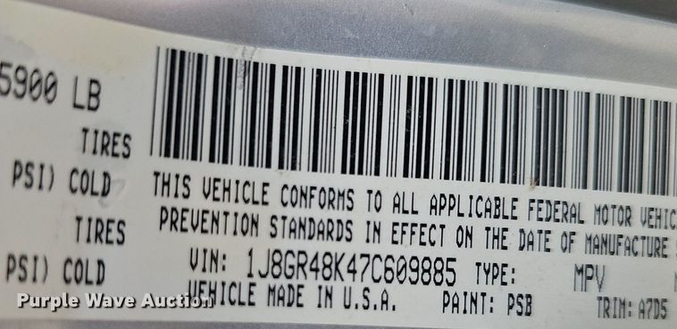 image for item DS4716 2007 Jeep Grand Cherokee Laredo SUV