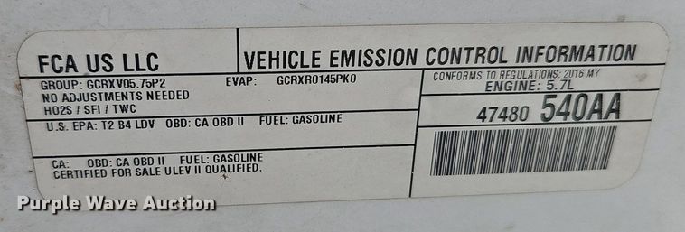 image for item DS4717 2016 Dodge Charger Police 