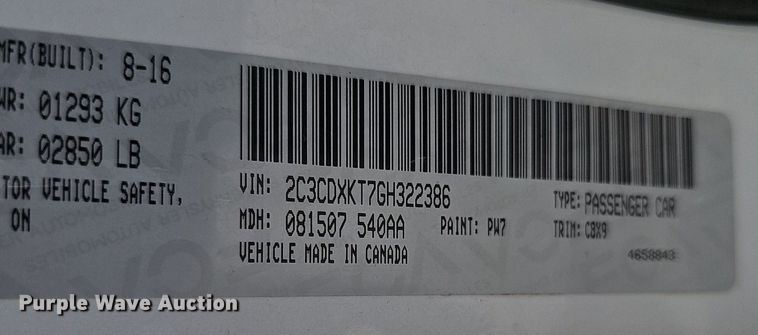 image for item DS4717 2016 Dodge Charger Police 