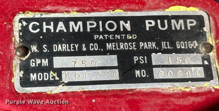 image for item DX1056 1976 Dodge W600 pumper fire truck