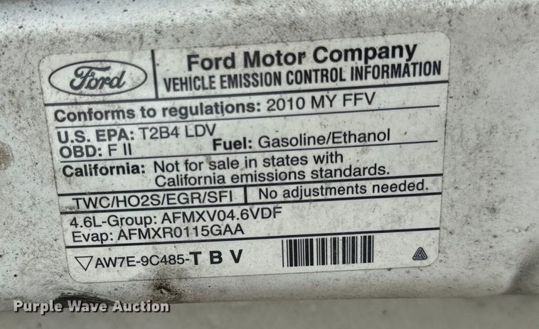 image for item EH6982 2010 Ford Crown Victoria Police Interceptor  