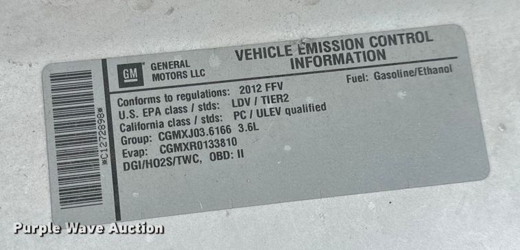 image for item EH6984 2012 Chevrolet  Impala Police 