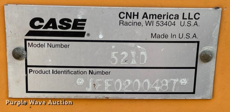 image for item EH6993 2007 Case 521D wheel loader