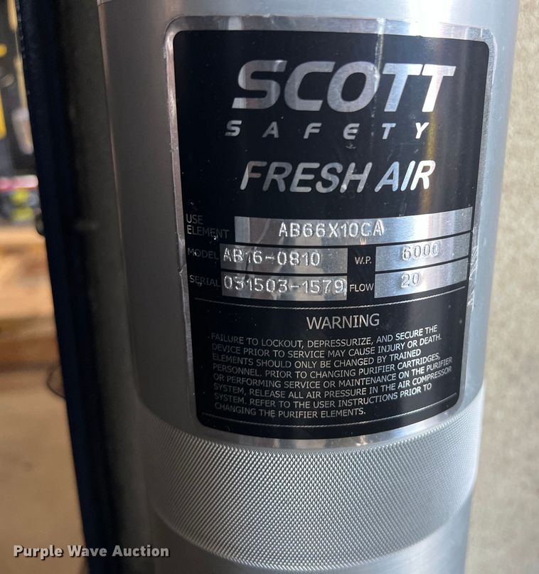 image for item EJ2941 Scott Safety AC0404252110 tank refill system