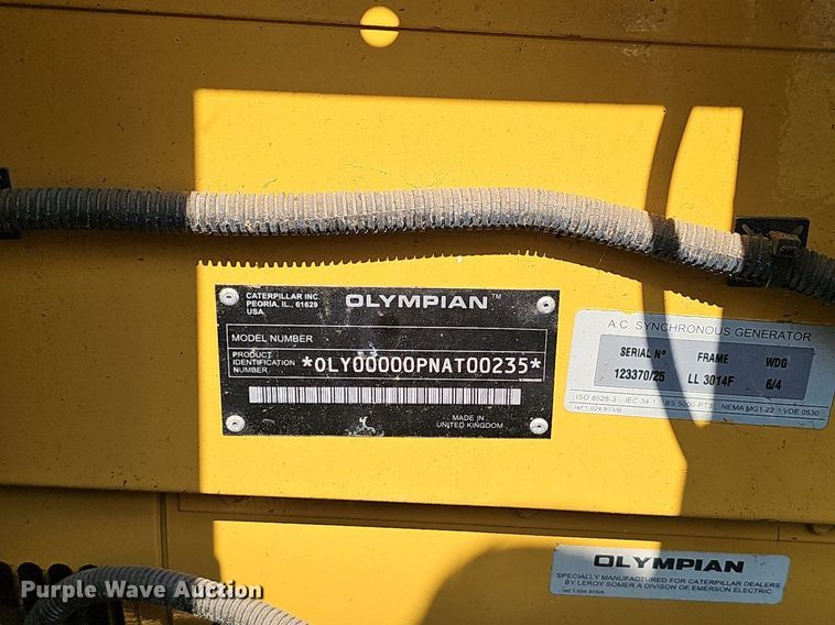 image for item EJ5784 2001 Olympian D125P1 generator