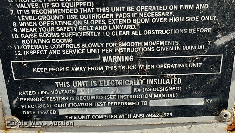 image for item EJ8934 1997 Ford F800 bucket truck