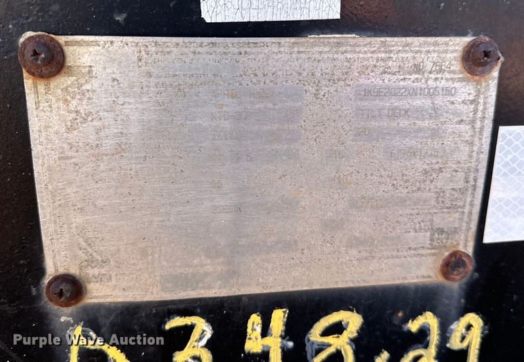 image for item EJ8935 1992 Kalyn KTD-30 tilt deck equipment trailer