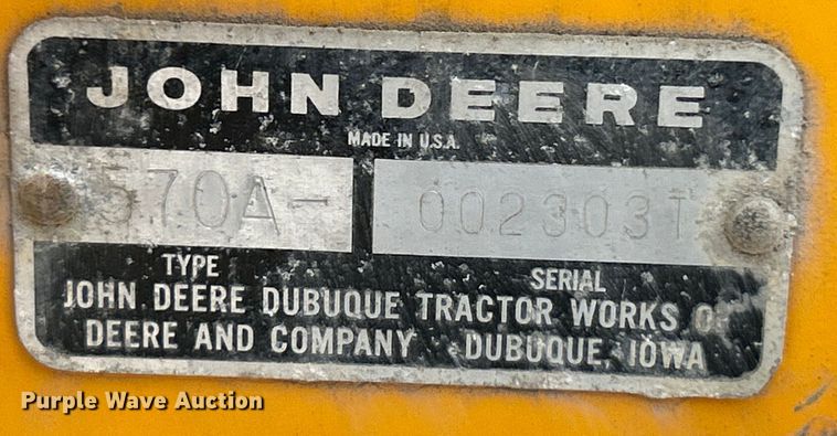 image for item EK3013 1973 John Deere 570A rigid frame motor grader
