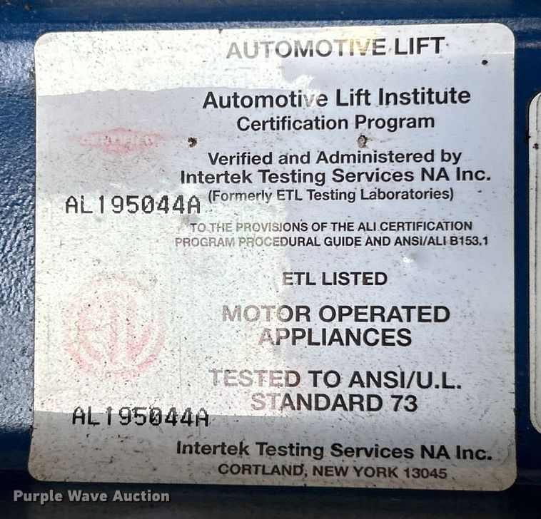 image for item EK3245 Rotary  SPO12-12 two post automotive lift