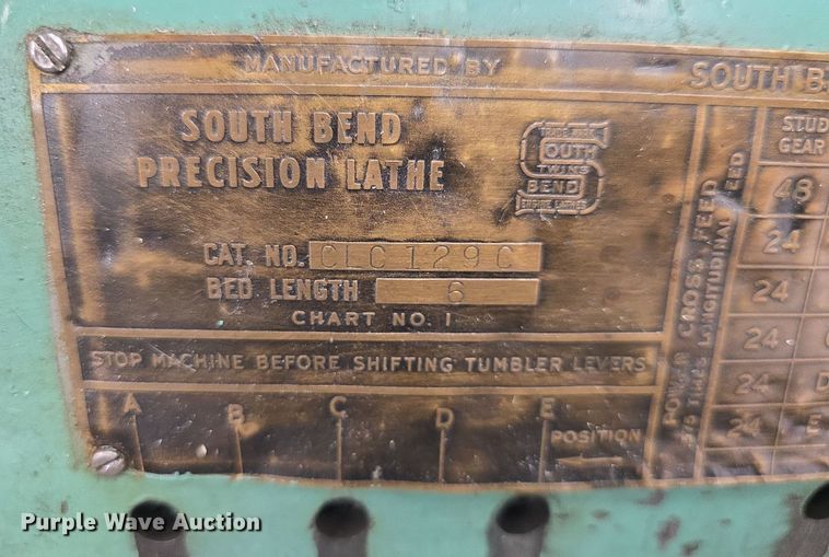image for item EK6411 South Bend lathe