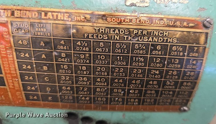 image for item EK6412 South Bend lathe