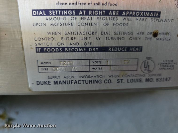 image for item EK6428 Duke steam table