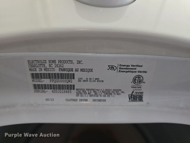 image for item EK6431 Washers and dryers