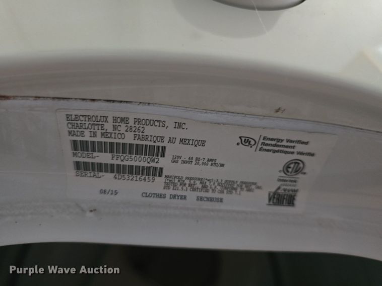 image for item EK6431 Washers and dryers