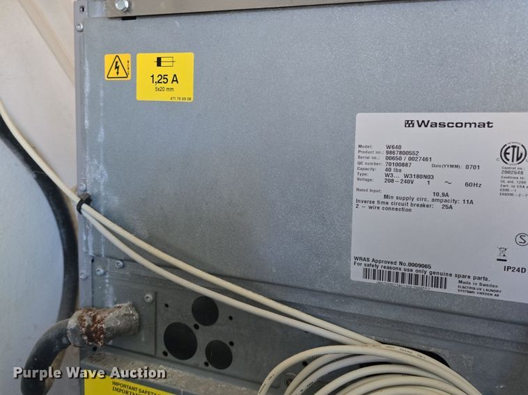 image for item EK6433 2001 Wascomat W640 washing machine