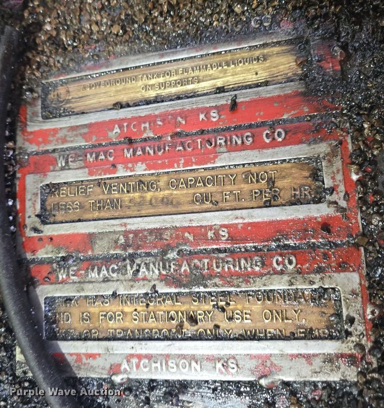 image for item EK6442 (2) We-Mac Manufacturing Co. oil tanks