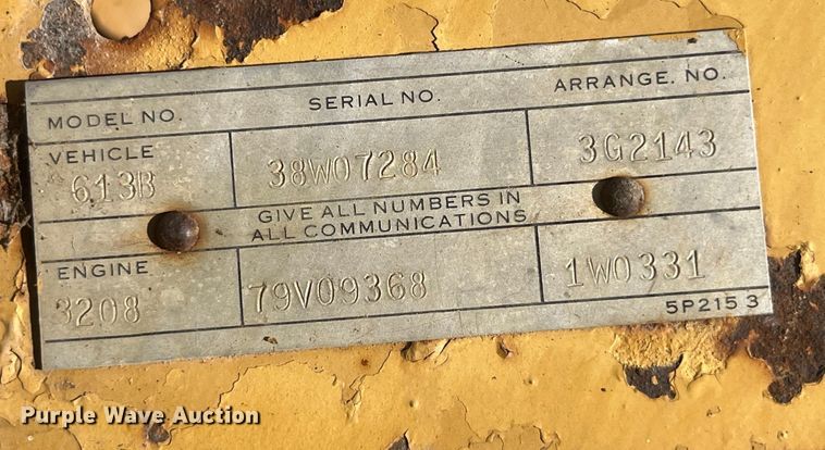 image for item EK8982 1982 Caterpillar  613B scraper