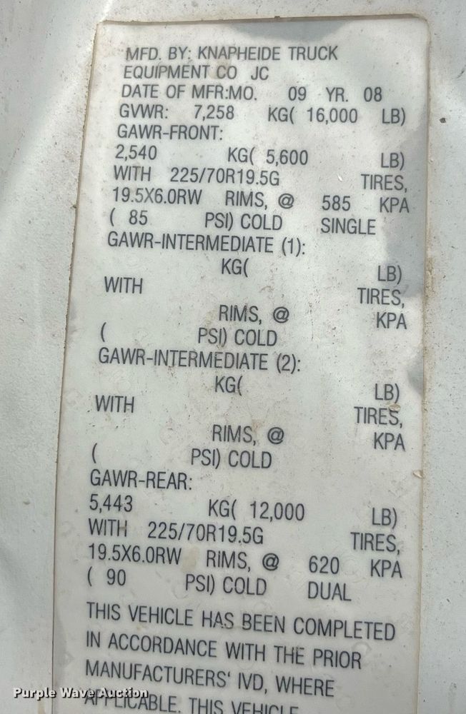 image for item EK8998 2008 Ford F450 Super Duty XL flatbed truck