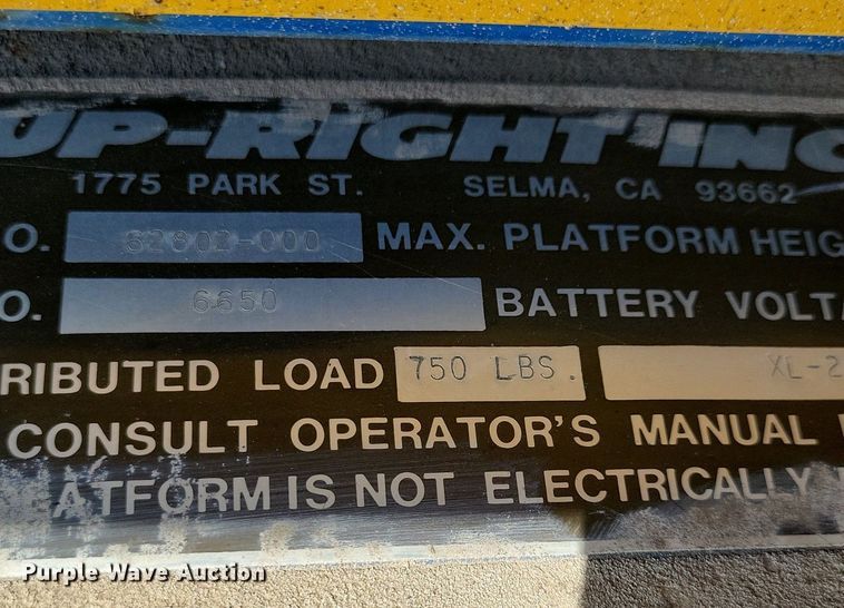 image for item KA9884 Up-Right XL-24 vertical lift