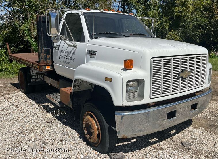 image for item LC9034 1991 Chevrolet Kodiak C6500 flatbed truck
