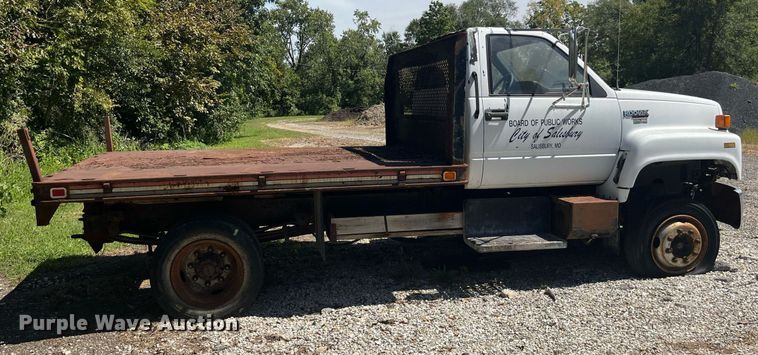 image for item LC9034 1991 Chevrolet Kodiak C6500 flatbed truck