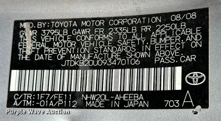 image for item LF9980 2009 Toyota Prius 
