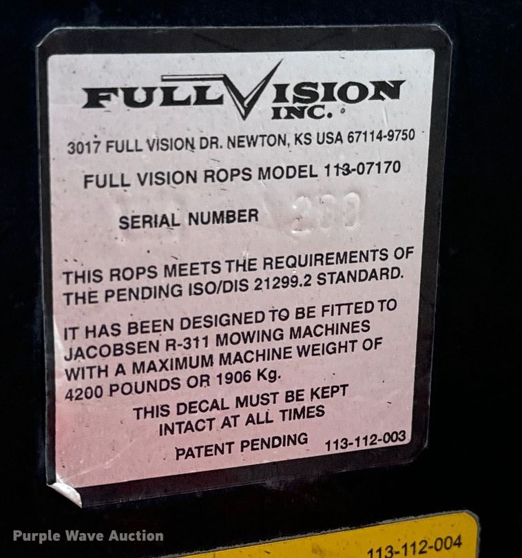 image for item LF9983 Jacobsen  R311 lawn mower