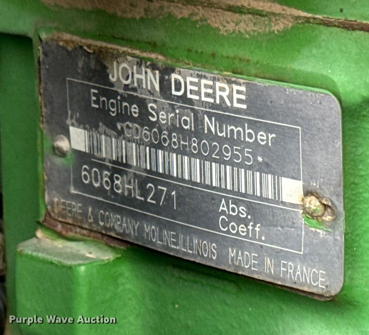 image for item LF9984 2003 John Deere 6615 MFWD tractor