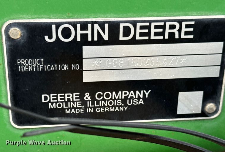 image for item LF9984 2003 John Deere 6615 MFWD tractor