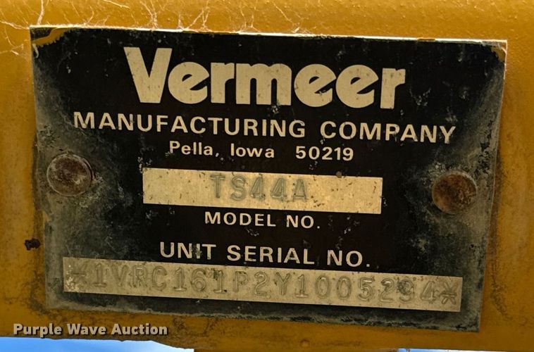 image for item LF9987 2000 Vermeer TS-44A tree spade