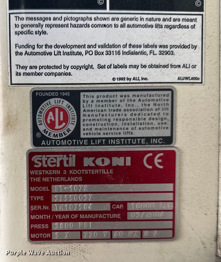 image for item LR9434 Stertil Koni  four post lift