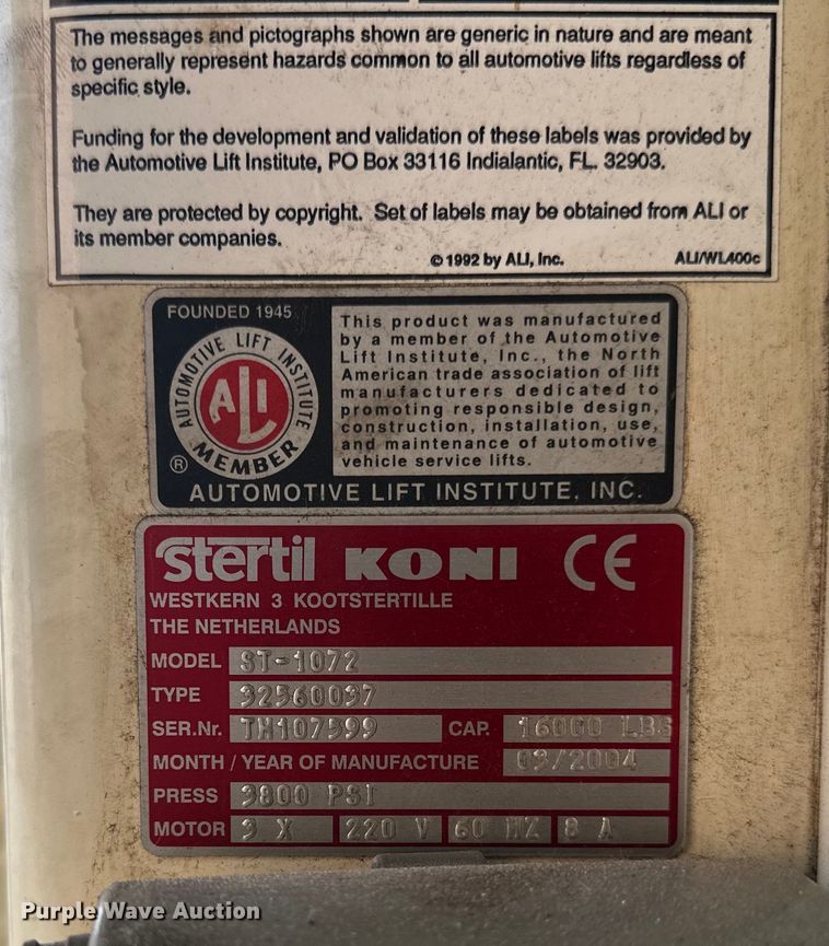 image for item LR9434 Stertil Koni  four post lift