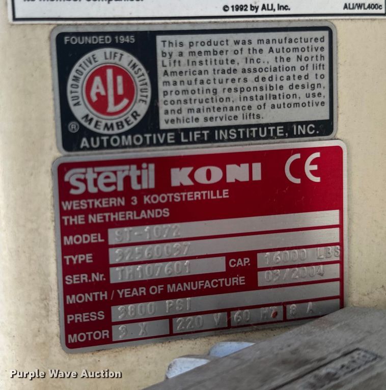 image for item LR9435 Stertil Koni four post lift