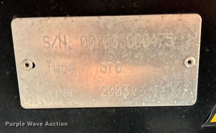 image for item OG9655 2003 Ingersoll Rand  G70 generator