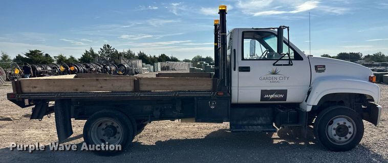 image for item OM9648 2000 GMC C6500 dump flatbed truck