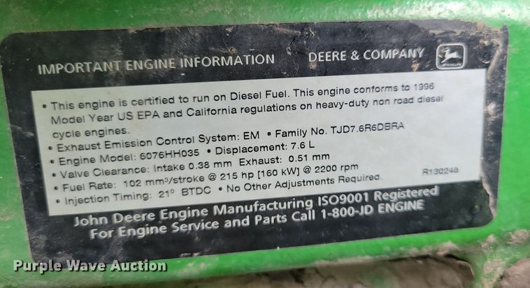 image for item DR4469 1996 John Deere 9500 combine