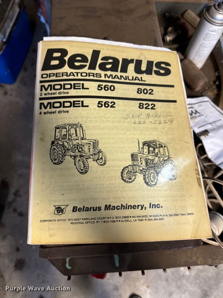 image for item DX1076 1989 Belarus 822 MFWD tractor