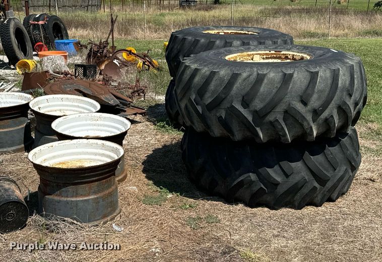 image for item DX1109 (4) Titan 23.1-26 floatation tires and wheels