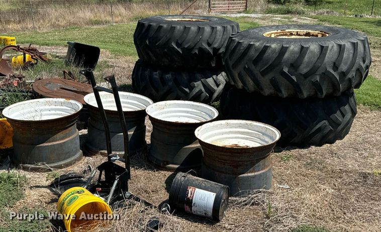 image for item DX1109 (4) Titan 23.1-26 floatation tires and wheels