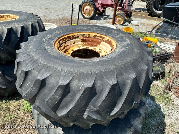 image for item DX1109 (4) Titan 23.1-26 floatation tires and wheels