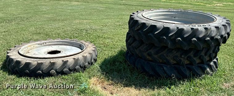 image for item DX1112 (4) Goodyear VF380/75R50 row crop tires and wheels