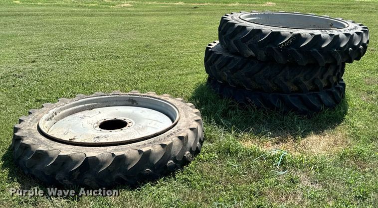 image for item DX1112 (4) Goodyear VF380/75R50 row crop tires and wheels