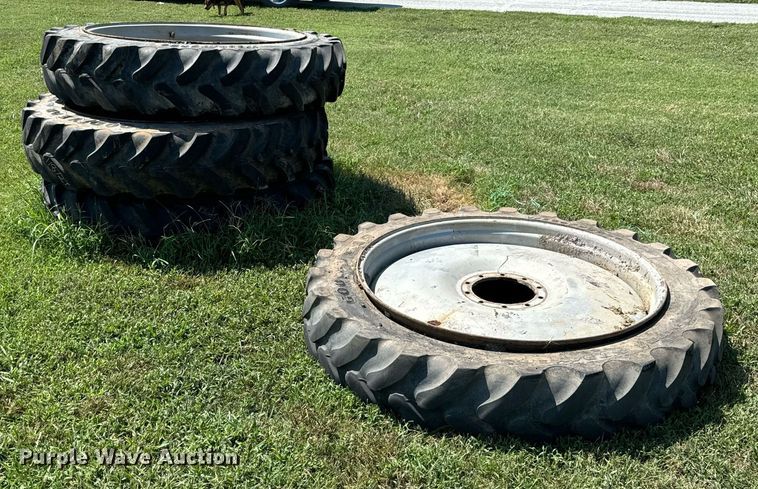 image for item DX1112 (4) Goodyear VF380/75R50 row crop tires and wheels