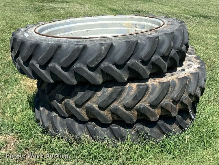 image for item DX1112 (4) Goodyear VF380/75R50 row crop tires and wheels