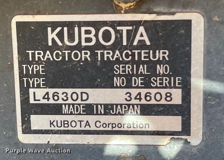 image for item EJ2951 Kubota L4630D MFWD tractor
