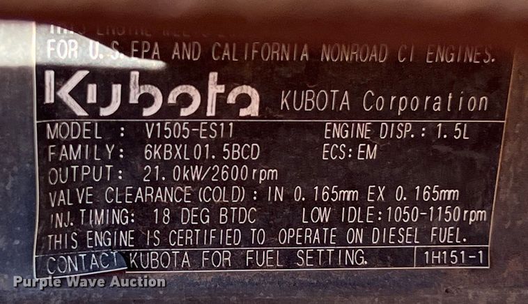 image for item EJ2952 Kubota B7800HSD MFWD tractor